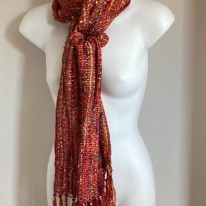 Loom woven, handcrafted scarf/table runner